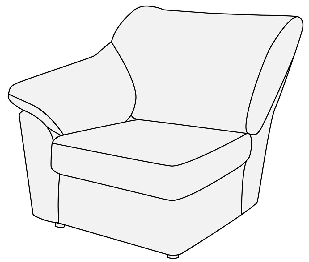 Модуль 1-местный с левым подлокотником Афина