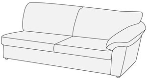 Модуль 3-х местный с правым подлокотником Афина