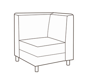 Модуль 1-местный с правым подлокотником Домино