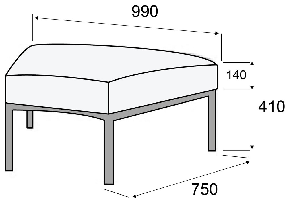 Пуф Гермес угловой П45