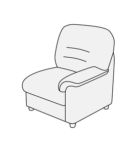 Модуль 1-местный с правым подлокотником Премьер