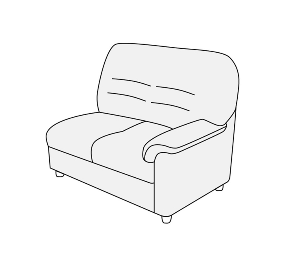 Модуль 2-местный с правым подлокотником Премьер