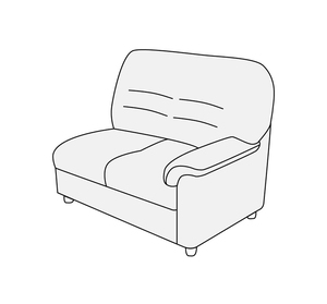 Модуль 2-местный с правым подлокотником Премьер