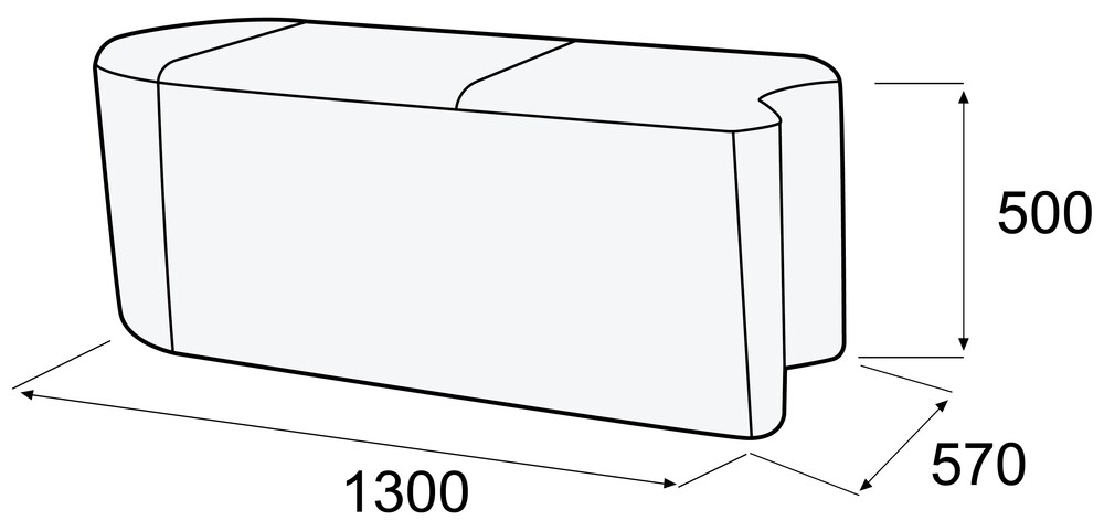 Банкетка Спиннер двухместная внешняя