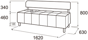 Модуль 3-х местный без подлокотников Спринт МП