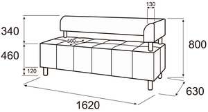Модуль 3-х местный с правым подлокотником Спринт МП