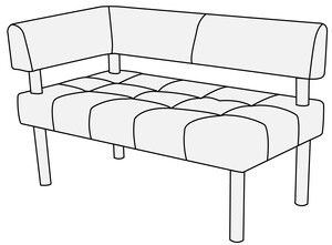 Модуль 2-местный с левым подлокотником Спринт