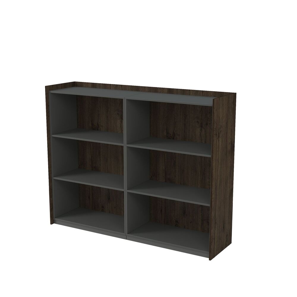 Шкаф средний, со стеклом, двусоставный