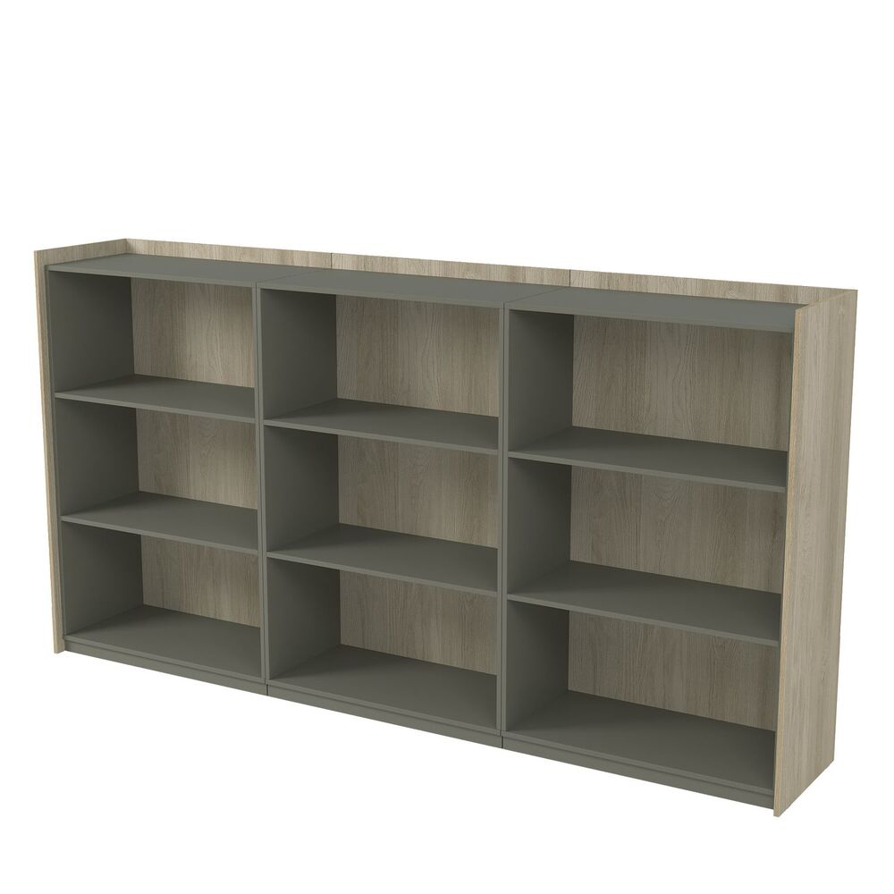 Шкаф средний, со стеклом, трехсоставный