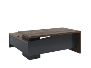 Стол руководителя с опорной тумбой (правый)