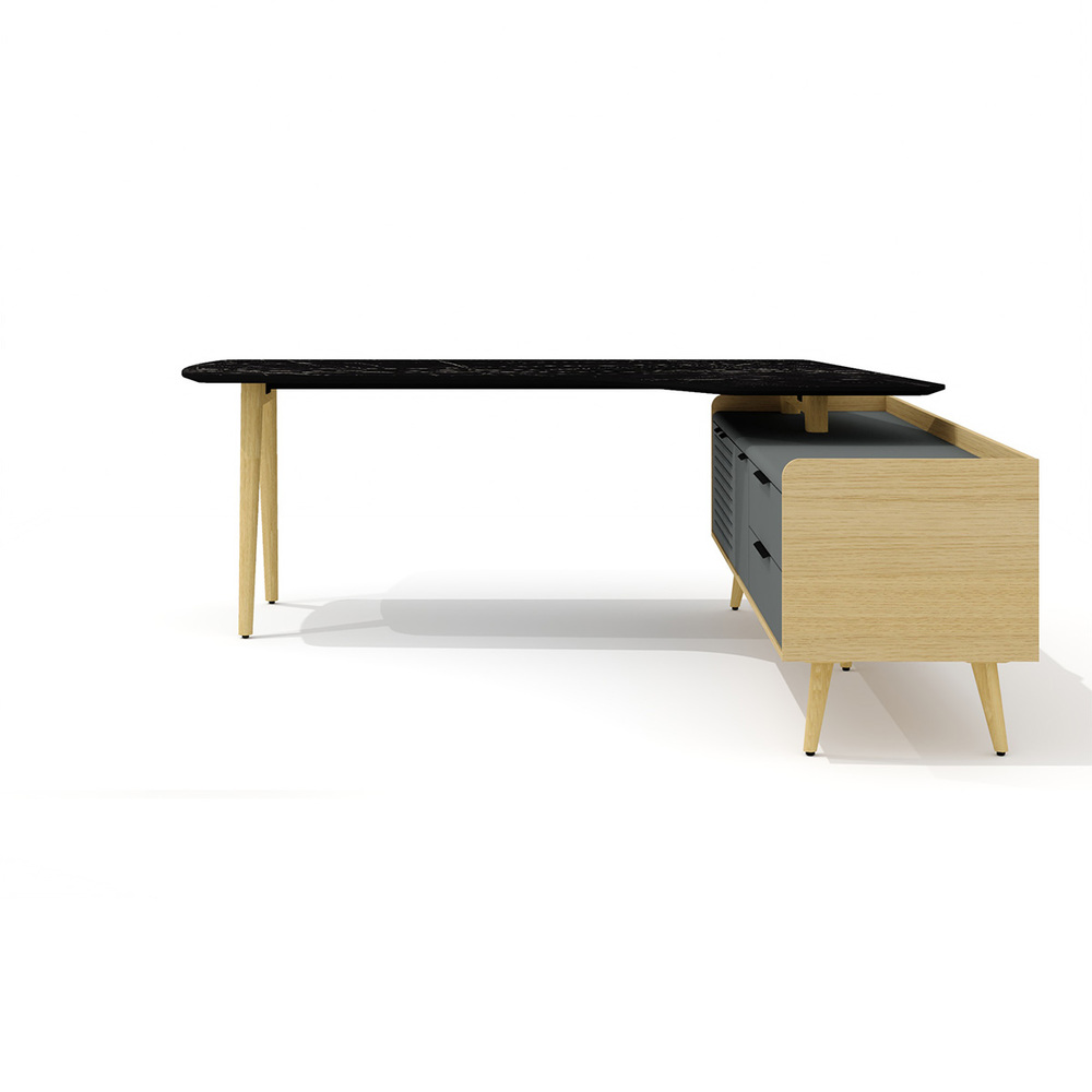 Стол рабочий интегральный с опорной тумбой