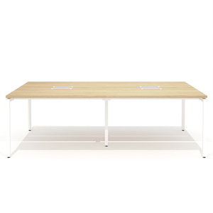 Двойная группа сдвоенного стола с люком на металлокаркасе