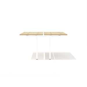 Промежуточный сдвоенный стол на металлокаркасе