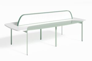 Бенч с зелеными вставками и экраном