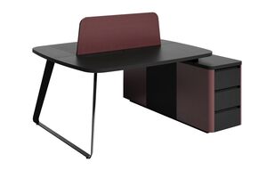 Рабочая станция на 2 рабочих места c опорной тумбой (без экрана)