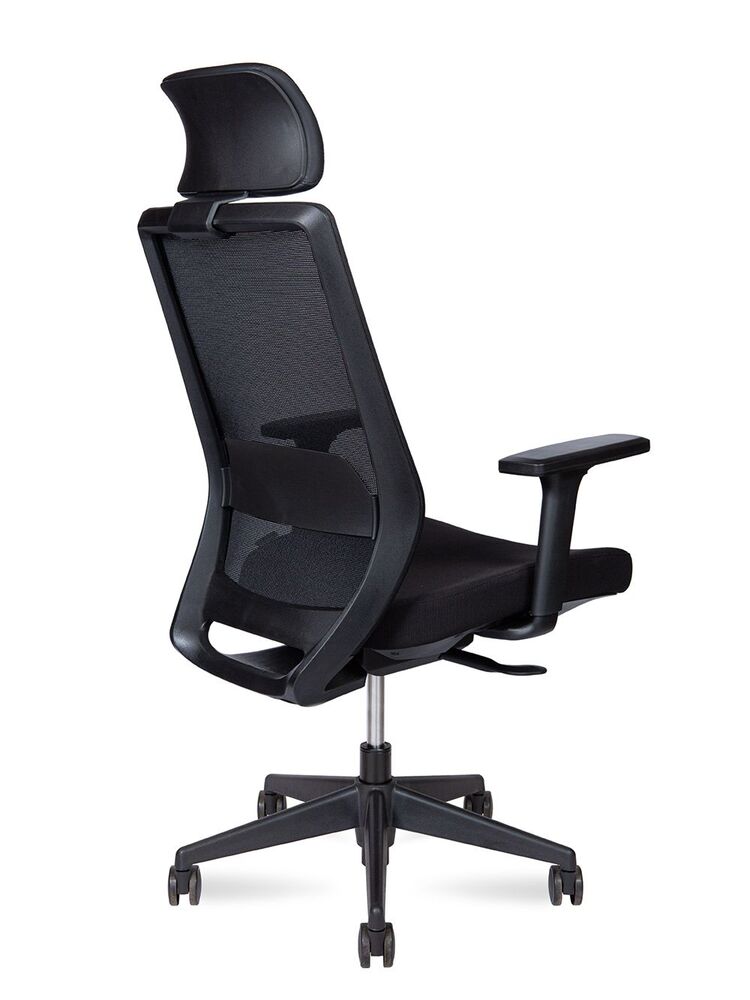 Кресло руководителя Mono black chrom