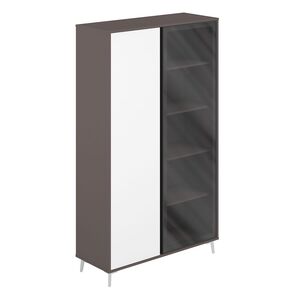 Шкаф высокий комбинированый (ЛДСП/Стекло)