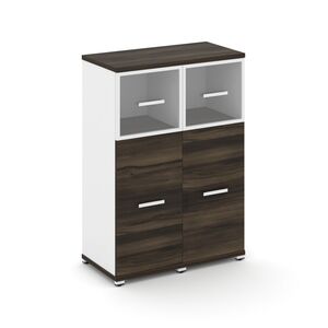 Шкаф две узкие секции, 3 ниши