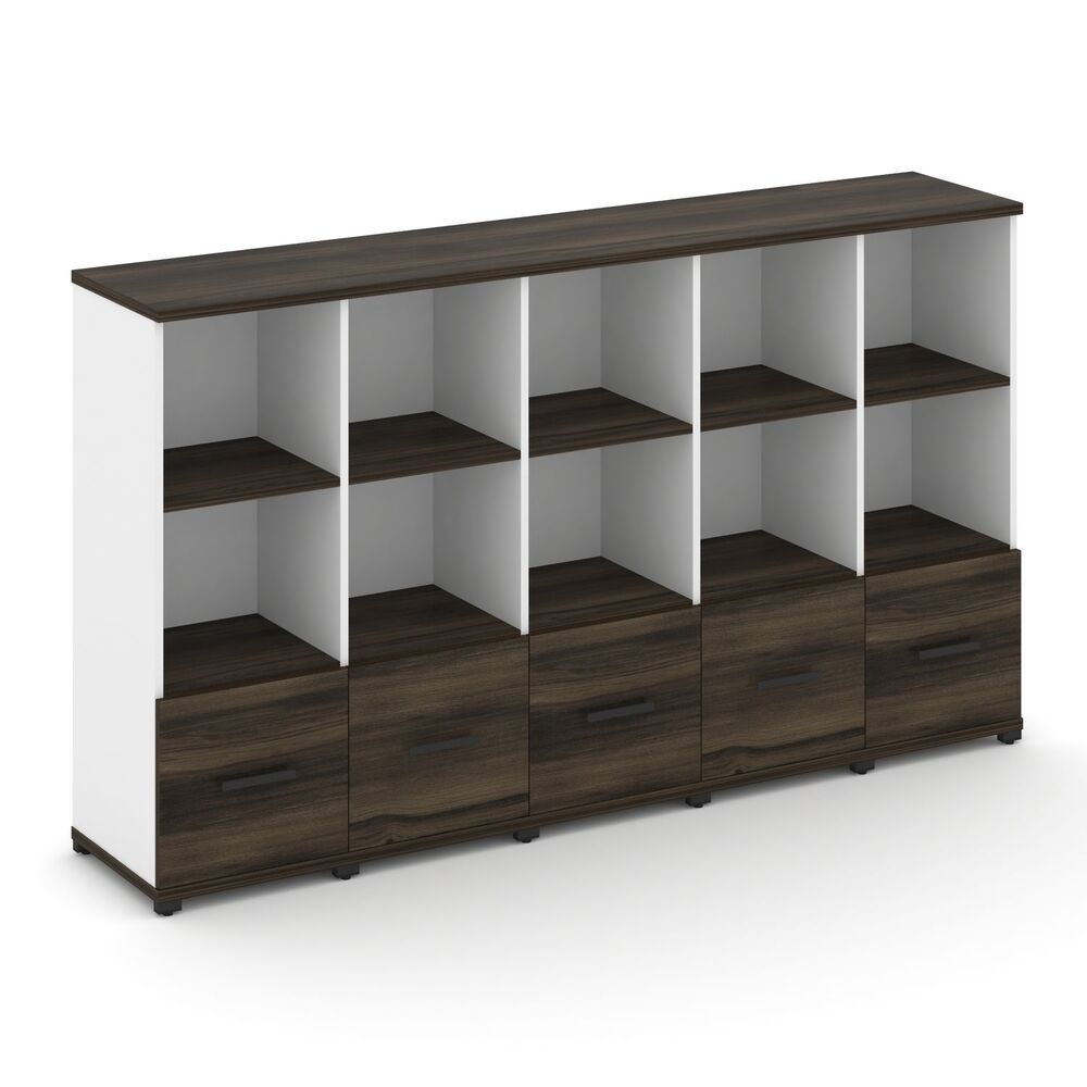 Шкаф пять узких секций, 3 ниши