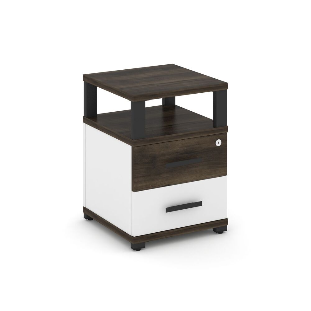 Тумба приставная 2 ящика с надставкой