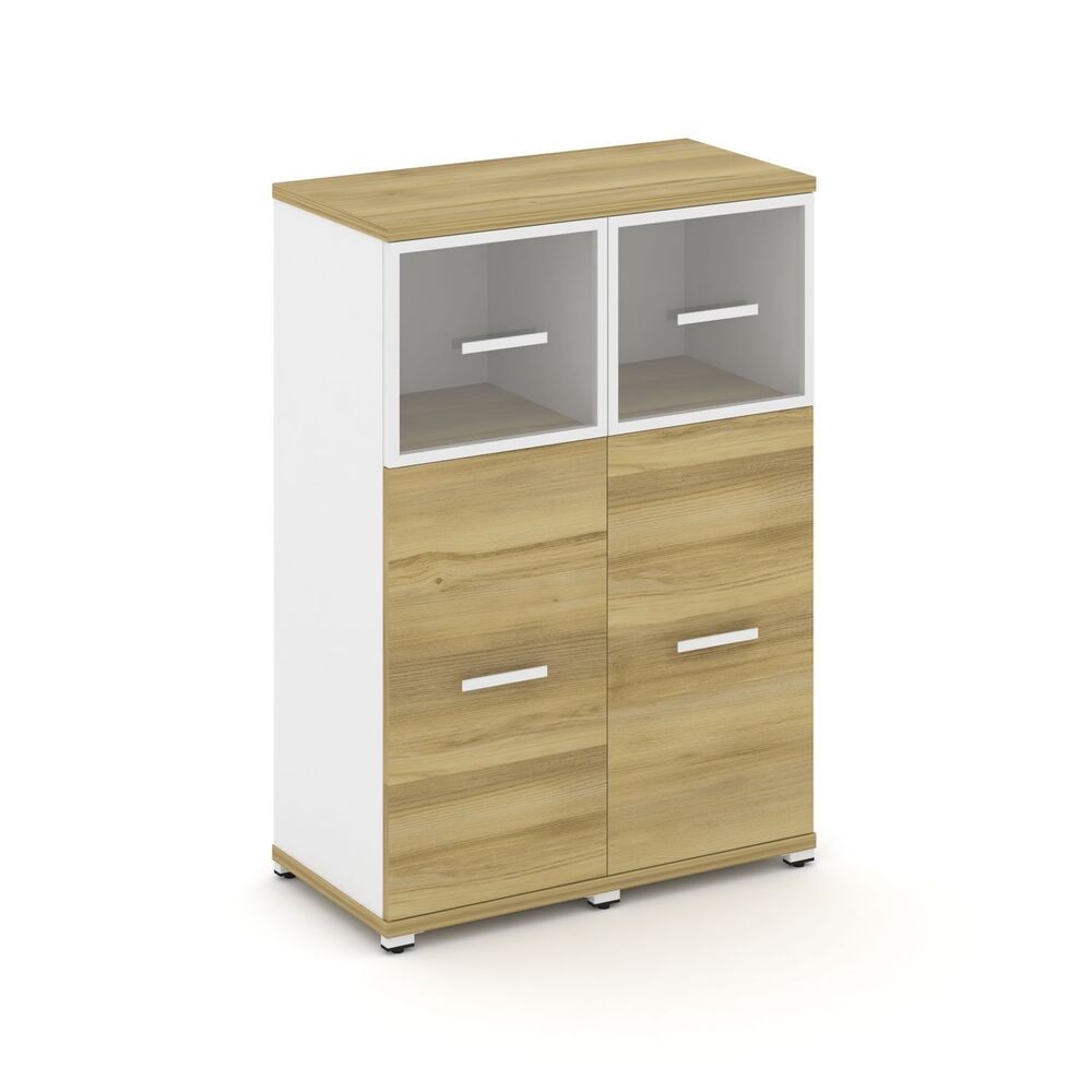 Шкаф две узкие секции, 3 ниши