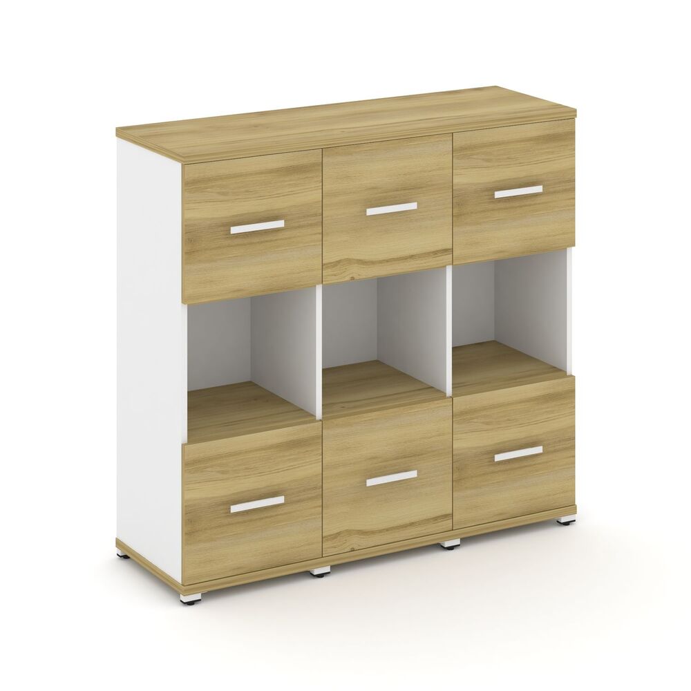 Шкаф три узкие секции, 3 ниши