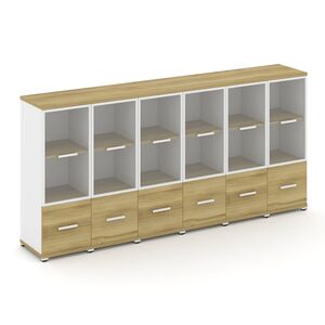 Шкаф шесть узких секций, 3 ниши