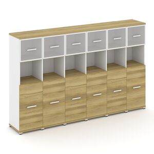 Шкаф шесть узких секций, 4 ниши