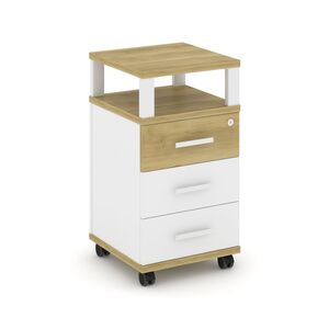 Тумба мобильная 3 ящика с надставкой