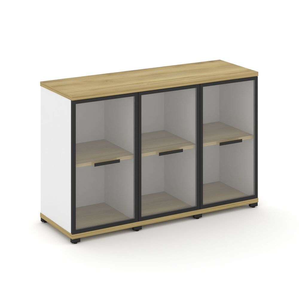 Шкаф три узкие секции, 2 ниши