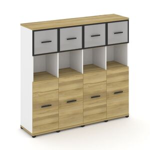 Шкаф четыре узкие секции, 4 ниши