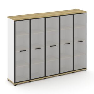 Шкаф пять узких секций, 4 ниши