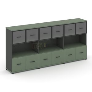 Шкаф три широкие секции, 3 ниши