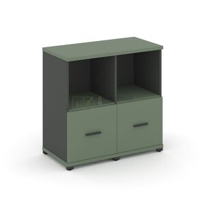 Шкаф две узкие секции, 2 ниши