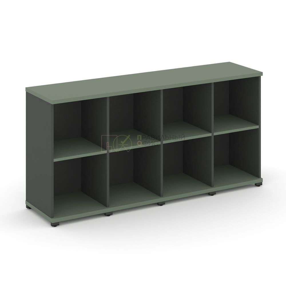 Стеллаж четыре узкие секции, 2 ниши