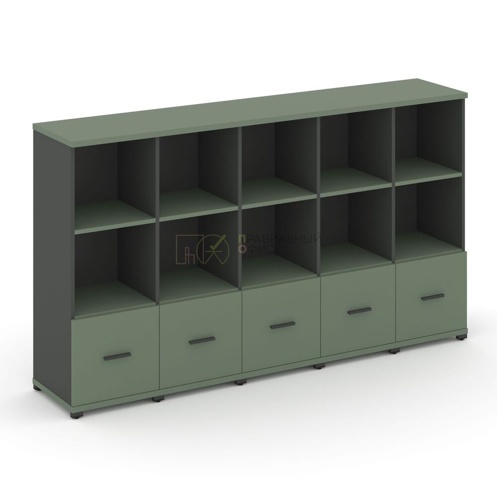 Шкаф пять узких секций, 3 ниши