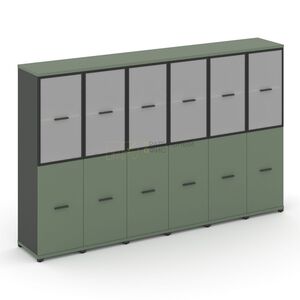 Шкаф шесть узких секций, 4 ниши