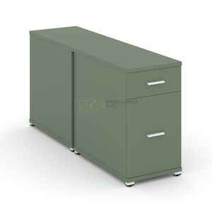 Тумба двухсторонняя опорная/приставная 1 ящик + 1 распашной фасад