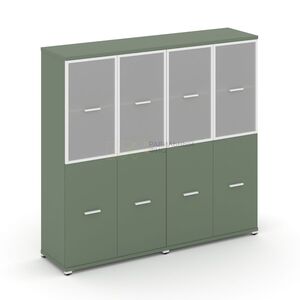 Шкаф две широкие секции, 4 ниши