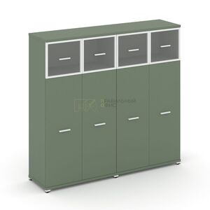 Шкаф две широкие секции, 4 ниши