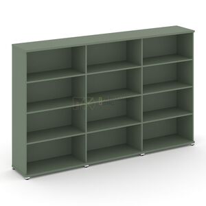 Стеллаж три широкие секции, 4 ниши