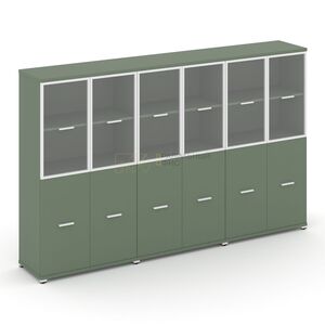 Шкаф три широкие секции, 4 ниши