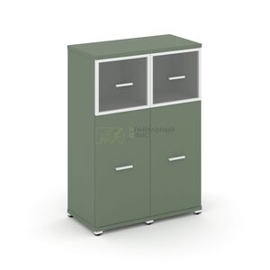 Шкаф две узкие секции, 3 ниши