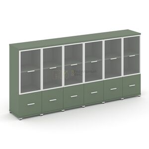 Шкаф шесть узких секций, 3 ниши