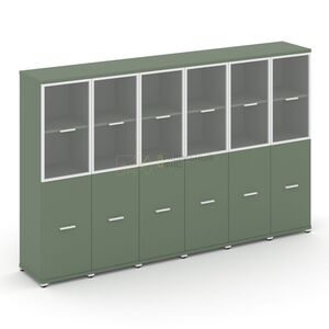 Шкаф шесть узких секций, 4 ниши