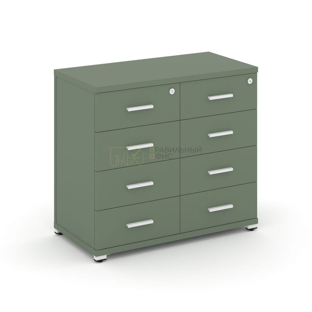 Тумба приставная широкая 8 ящиков