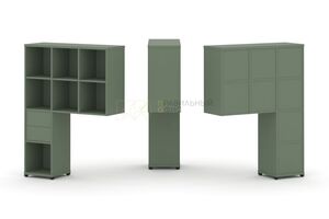 Надставка высокая + (Задняя стенка 8 шт) + (Блок 2 ящика - 1шт)