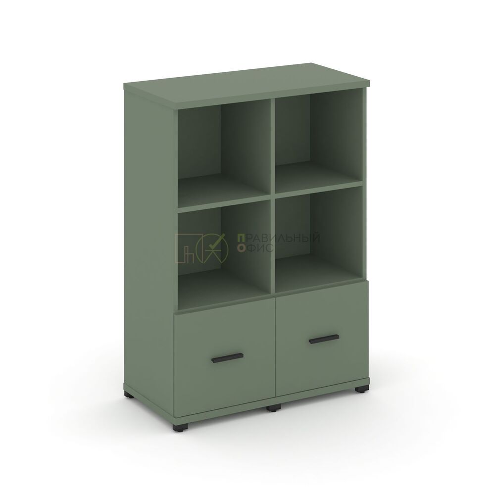 Шкаф две узкие секции, 3 ниши