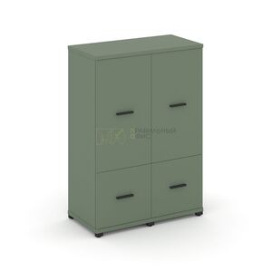 Шкаф две узкие секции, 3 ниши