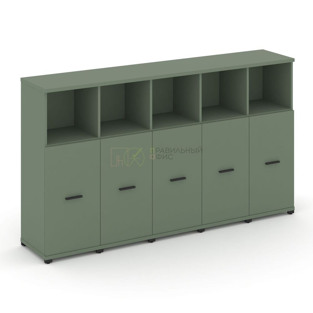 Шкаф пять узких секций, 3 ниши